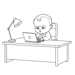 coloriage Baby Boss à imprimer a4