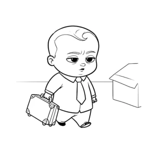 coloriage Baby Boss educatif pour enfant