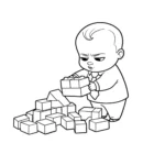 coloriage Baby Boss et decoupage a imprimer gratuit