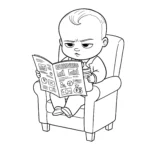 coloriage Baby Boss pour enfant de 8 ans