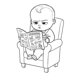 coloriage Baby Boss pour enfant de 8 ans