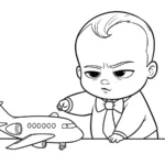 coloriage Baby Boss educatif pour enfant