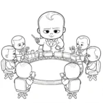 coloriage Baby Boss pour enfant de 4 ans
