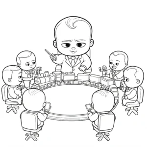 coloriage Baby Boss pour enfant de 4 ans
