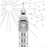 coloriage Big Ben pour enfant gratuit