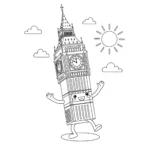 coloriage Big Ben à imprimer gratuit