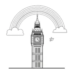 coloriage Big Ben pour enfant gratuit
