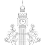 coloriage Big Ben à imprimer pdf gratuit
