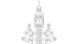 coloriage Big Ben à imprimer pdf gratuit
