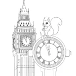 coloriage Big Ben et apprentissage