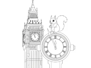 coloriage Big Ben et apprentissage