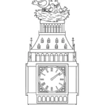 coloriage Big Ben pour enfants à télécharger