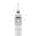 coloriage Big Ben pour enfants