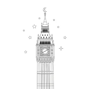 coloriage Big Ben pour enfants