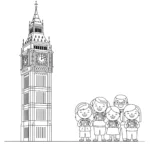coloriage Big Ben pour enfants