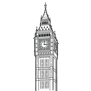 coloriage Big Ben gratuit a imprimer