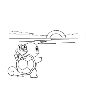 coloriage Carapuce à imprimer pour enfant de 12 ans