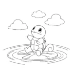 coloriage Carapuce pour enfant de 6 ans