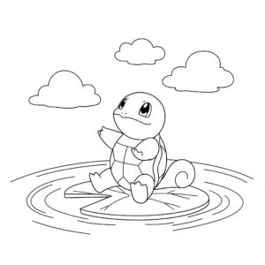 coloriage Carapuce pour enfant de 6 ans