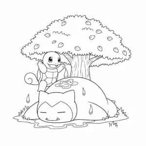 image de coloriage Carapuce pour enfant