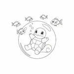 coloriage Carapuce pour enfant de à imprimer