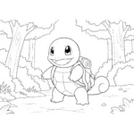 coloriage Carapuce à imprimer pour enfant de 7 ans