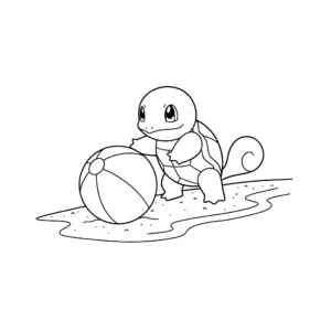 image de coloriage Carapuce pour enfant