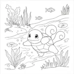 coloriage Carapuce pour enfants a imprimer