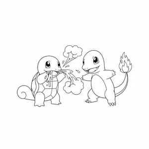 coloriage Carapuce et apprentissage