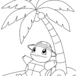 coloriage Carapuce pour enfant de 7 ans