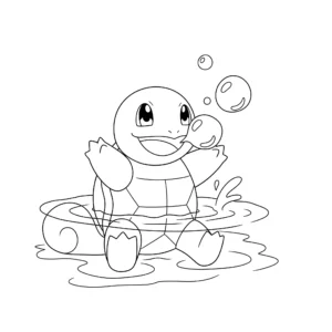 coloriage Carapuce pour enfant de 10 ans