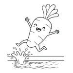 coloriage Carotte a dessiner en ligne