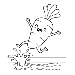 coloriage Carotte a dessiner en ligne