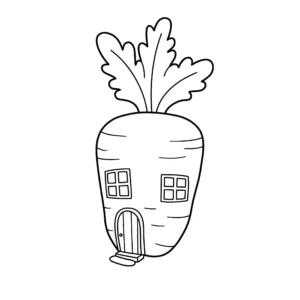 coloriage Carotte a dessiner en ligne