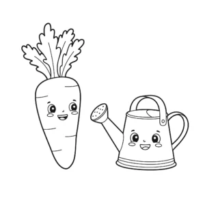 coloriage Carotte en ligne pour enfant