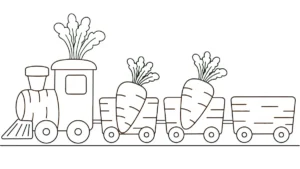 coloriage Carotte à imprimer gratuit