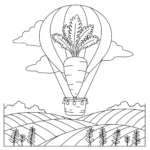 coloriage Carotte à imprimer pour enfant de 7 ans