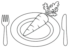 coloriage Carotte en ligne pour enfant