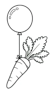 coloriage Carotte de pour enfants