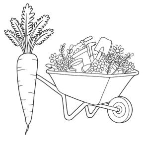 coloriage Carotte de pour enfants