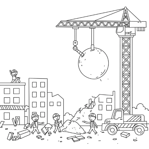 Tranh tô màu Chantier