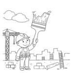 coloriage Chantier gratuit