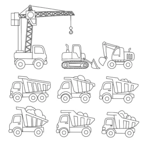 coloriage Chantier pour enfants a imprimer gratuit