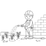 coloriage Chantier à imprimer pour enfant de 8 ans