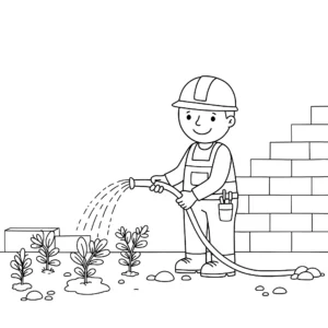 coloriage Chantier à imprimer pour enfant de 8 ans