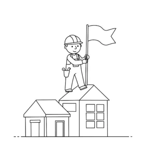 coloriage Chantier à imprimer pour enfant de 4 ans