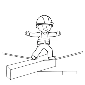 imprimer coloriage Chantier pour enfant