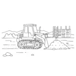 coloriage Chantier à imprimer a4