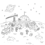coloriage Chantier à imprimer pour enfant de 6 ans
