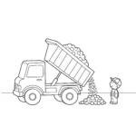coloriage Chantier pour enfant de 4 ans